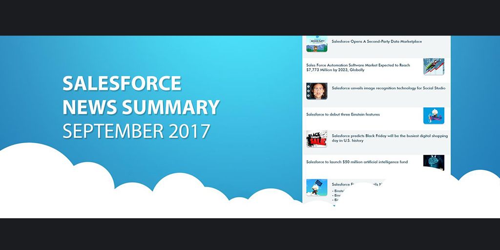 Salesforce News Summary | September 2017